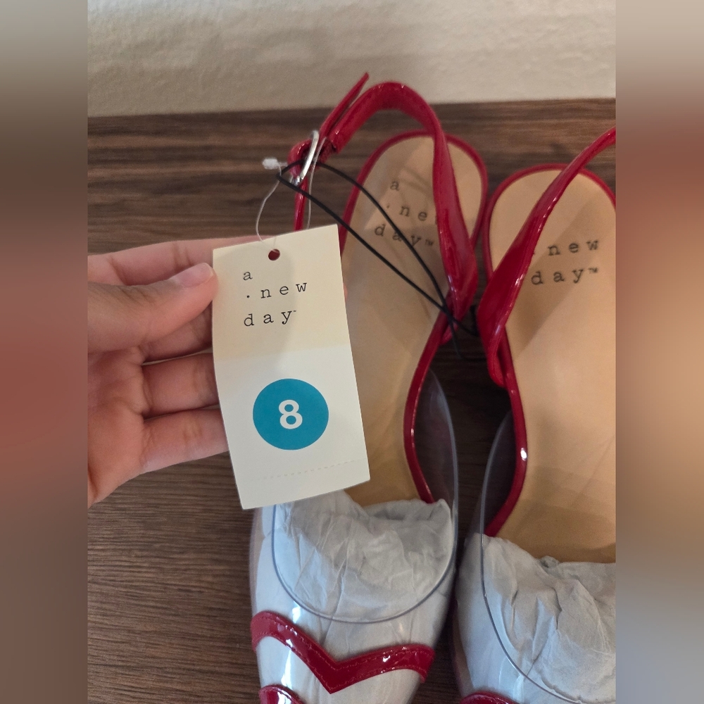 A New day Red Patent Slingback Heels